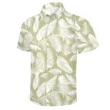 Camisa Havaiana Mizvsitrd Embrace Aloha Spirit Para Homens Verde