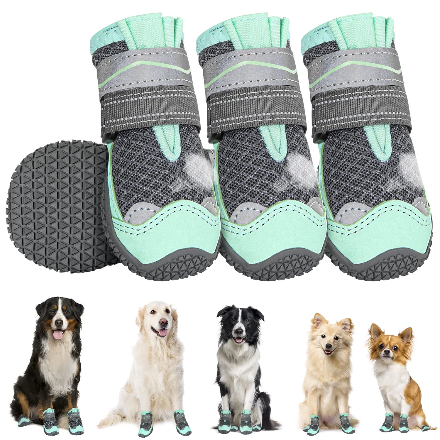 Sapatos Para Cães, Botas Respiráveis Slowton Para O Verão E O Inverno