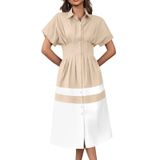 Camiseta Wenrine Summer Feminina Com Decote Em V, 100% Algodão, Damasco
