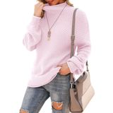 Suéter Feminino Jouica De Inverno Com Gola Alta E Manga Em Forma De Asa De Morcego