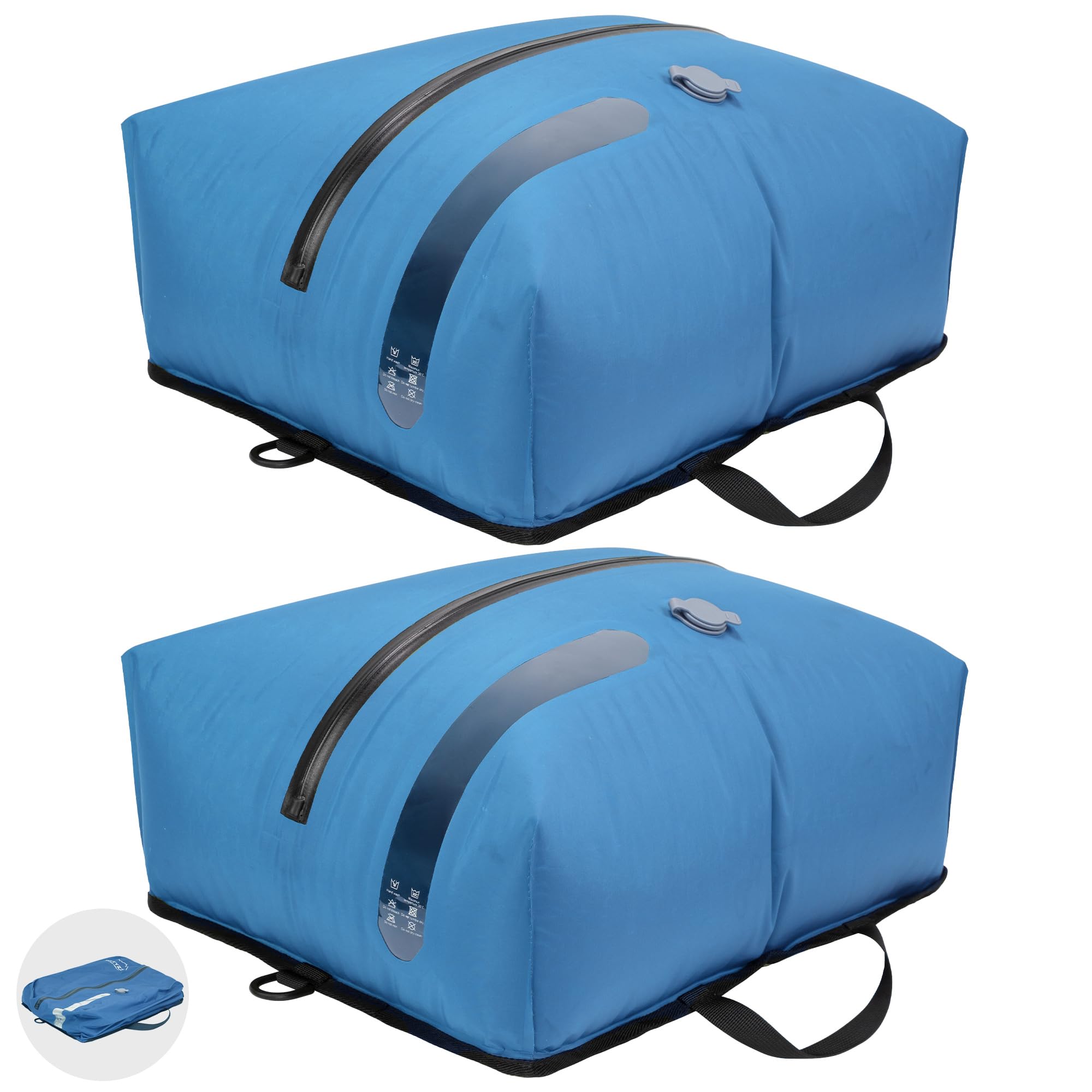 Sacos De Compressão A Vácuo De Viagem Ontyzz Reutilizáveis, Pacote Com 2 Unidades, Azuis