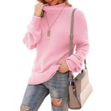 Suéter Jouica Com Gola Alta, Gola Alta, Asa De Morcego, Rosa Para Mulheres