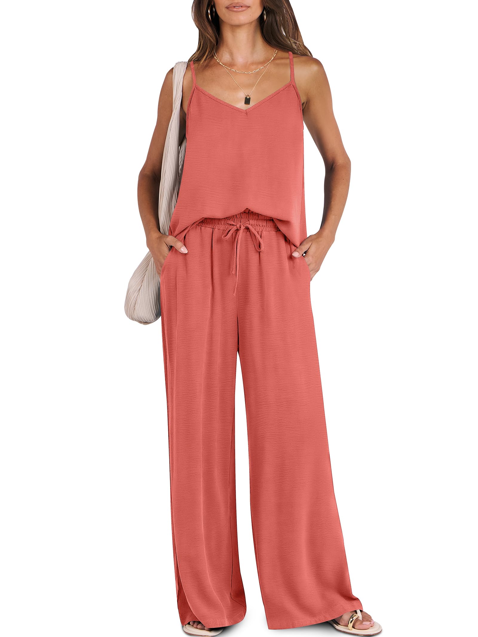 Conjunto De Lounge De 2 Peças Caracilia Para Mulheres Summer Orange S