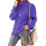 Suéter Jouica Feminino De Inverno Com Gola Alta De Tamanho Grande, Roxo, Azul