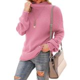 Suéter Feminino Jouica, Gola Alta, Manga Comprida, Lilás, Tamanho S