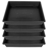 Pires De Plantas Nimyau Square 40 Cm, Pacote Com 4 Pacotes De Terracota De Plástico