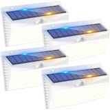 Sensor De Movimento Externo Led Solar Lights Peasur 368, Pacote Com 4