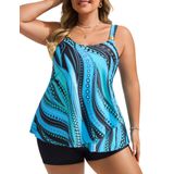 Roupa De Banho Feminina Hanna Nikole, 2 Peças, Azul, Verde, Pontos 28+