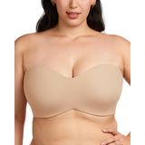 Sutiã Sem Alças Hsia Para Mulheres Plus Size, Com Aro, Levemente Forrado