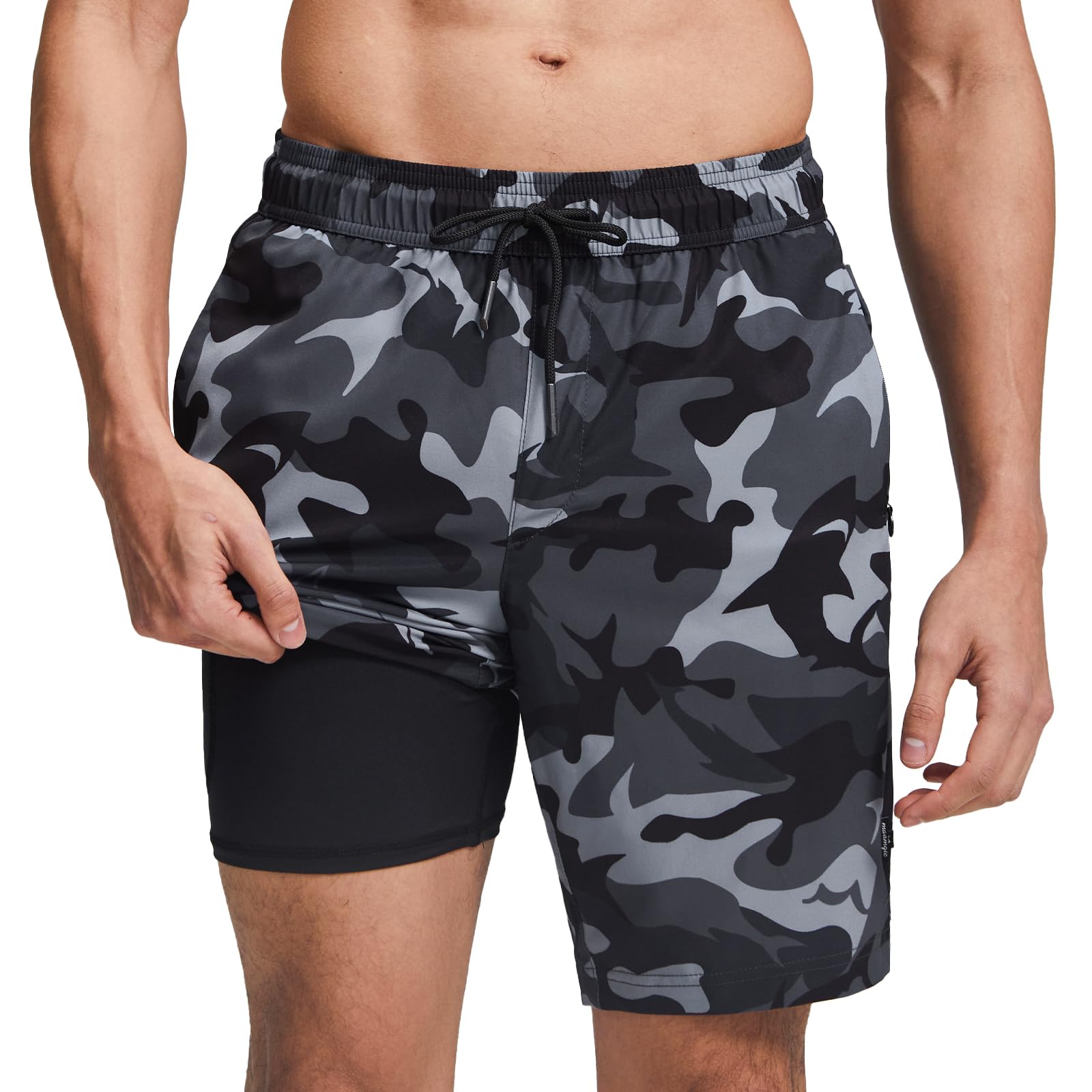 Calções De Banho Maggic Masculinos Com Forro De Compressão Quick Dry