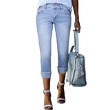 Jeans Capri Sidefeel Zimbaplatinum Summer Jeans Feminino Azul