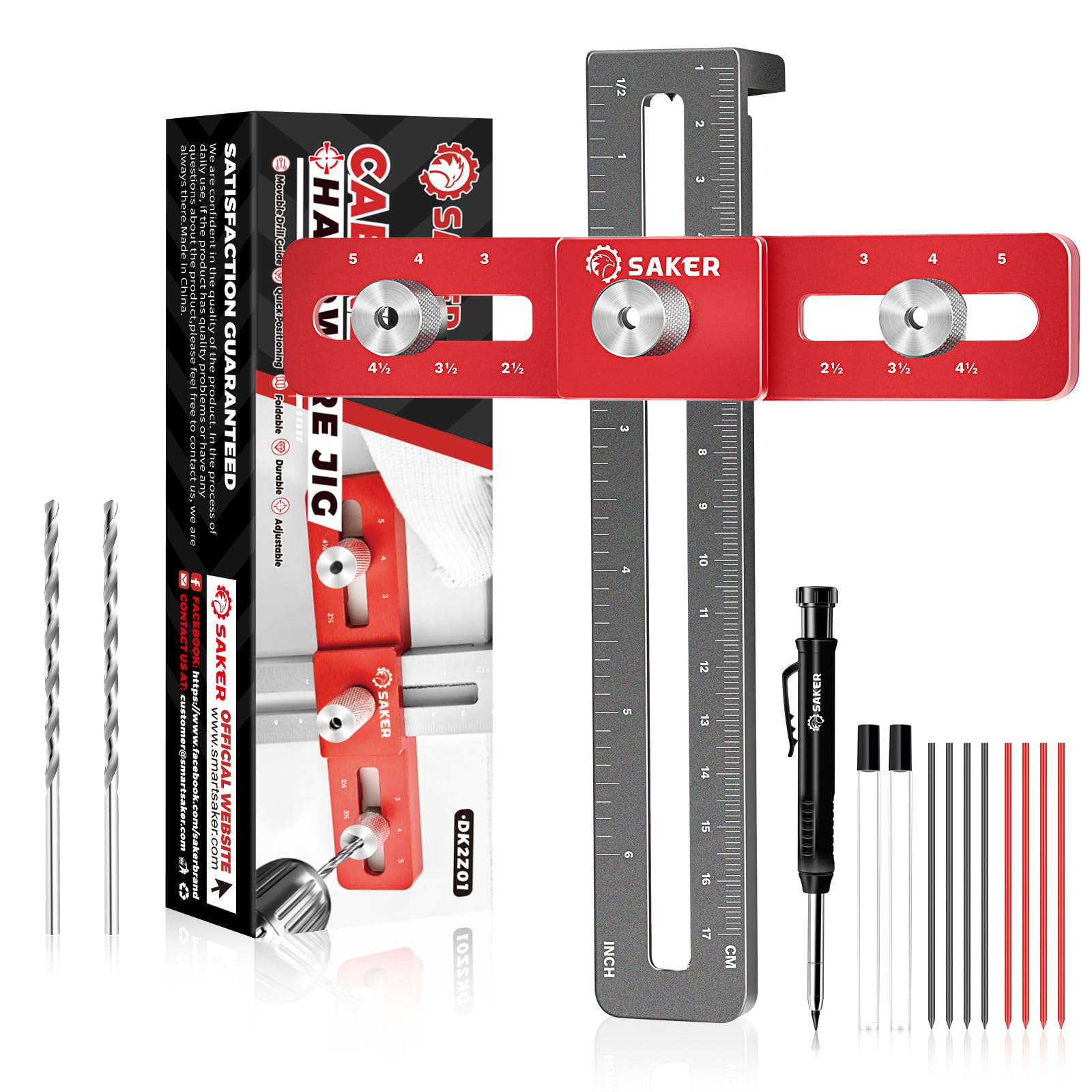 Conjunto De Lápis Cabinet Hardware Doweling Jig Saker Com Orifício Profundo
