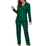 Pijama Zmj Christmas Green Camisa De Manga Comprida E Calça L