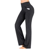 Calças De Ioga Iuga Bootcut Para Mulheres De Cintura Alta Com Bolsos