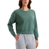 Moletom Crz Yoga Softaura Com Gola Redonda, Manga Comprida, Feminina, Verde