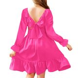 Vestido Arshiner Hot Pink Para Meninas, Festa De Aniversário, Tamanho 14