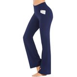 Calças De Ioga Iuga Bootcut Para Mulheres De Cintura Alta Com Bolsos