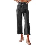Jeans Sidefeel, Femininos, Pernas Largas, Cintura Alta, Cinza, Tamanho 4