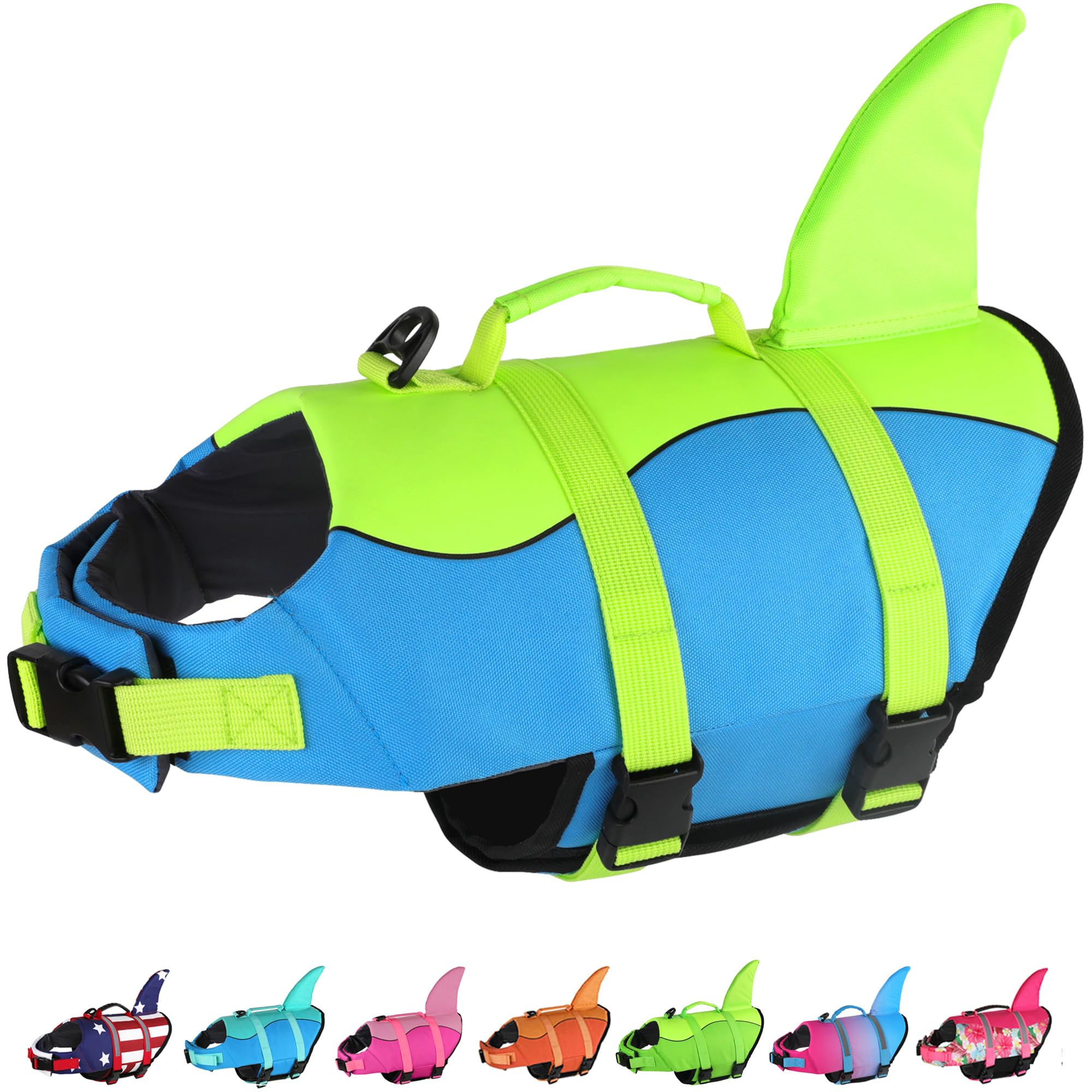 Colete Salva-vidas Para Cães Dogcheer Cute Shark Para Cães Pequenos, Médios E Grandes