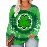 Camiseta Feminina Qaun St Patricks Day Shamrock Graphic 4gg Verde