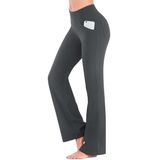 Calças De Ioga Iuga Bootcut Para Mulheres De Cintura Alta Com Bolsos