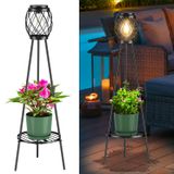 Luminária De Chão Solar Mxwcy Com Suportes Para Plantas Lâmpadas Led Vintage