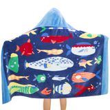 Toalha De Banho Bavilk Kids Com Capuz Para Piscina De Praia 100% Algodão