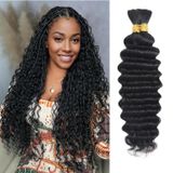 Cabelo Trançado Humano Onice Deep Wave 12a Wet &amp; Wavy 20", 2 Pacotes