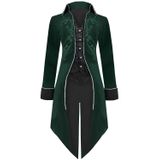 Traje De Halloween, Casaco Steampunk Medieval Para Homens, Verde