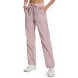 Calças Femininas Sevego Para Estúdio De Dança Franzidas, Leves, Rosa S