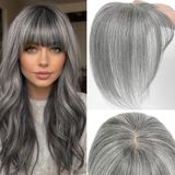 Capacetes De Cabelo Hvvzoy Real Human Hair Para Mulheres Com Franja
