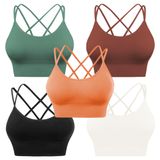 Sutiãs Esportivos Evercute Cross Back Com Alças Acolchoadas Para Ioga E Fitness