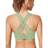 Sutiã Esportivo Yvette High Impact Criss Cross Back Green 5gg