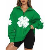 Moletom Feminino Alireverie St Patricks Day Com Estampa Shamrock