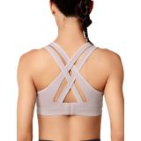 Sutiã Esportivo Yvette High Impact Criss Cross Back Rosa Pastel