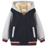 Jaqueta Bumeex Toddler Boy&#39;s Girl&#39;s Hoodie Sherpa Fleece 2t Azul/cinza