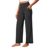 Calças De Ioga Crz Yoga Butterlift De Cintura Alta, Perna Larga, Cinza