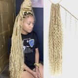 Cabelo De Crochê Boho Faux Locs 30 Cm Goddess Locs, 8 Pacotes #613