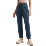 Calça De Moletom Feminina Crz Yoga Softaura, Modal, Azul, Grande