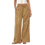 Calças De Pijama Prettygarden Femininas De Algodão Listrado Com Pernas Largas