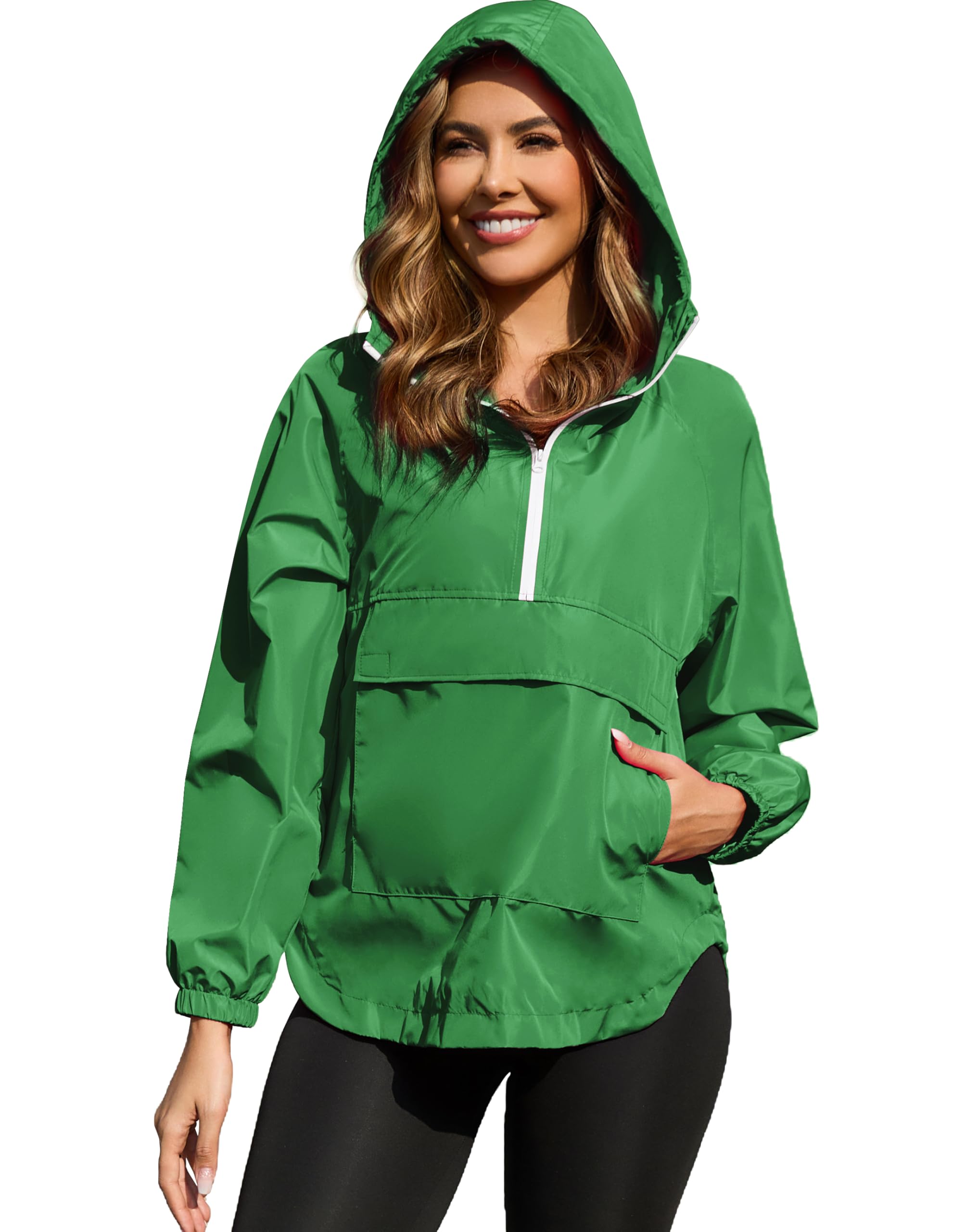 Casaco De Chuva Pesion Feminino Impermeável, Leve, Verde, Xl
