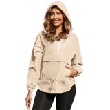 Jaqueta De Chuva Pension Feminina Windbreaker Impermeável Cáqui S