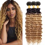 Pacotes De Cabelo Mamart Honey Blonde 30cm 35cm 40cm Deep Wave