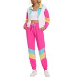 Roupa De Treino Feminina Zdt Dos Anos 80 E 90 Color Block Windbreaker Xxl