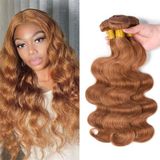 Pacotes De Cabelo Mamart Brown Body Wave Brazilian Remy 30 3x30cm