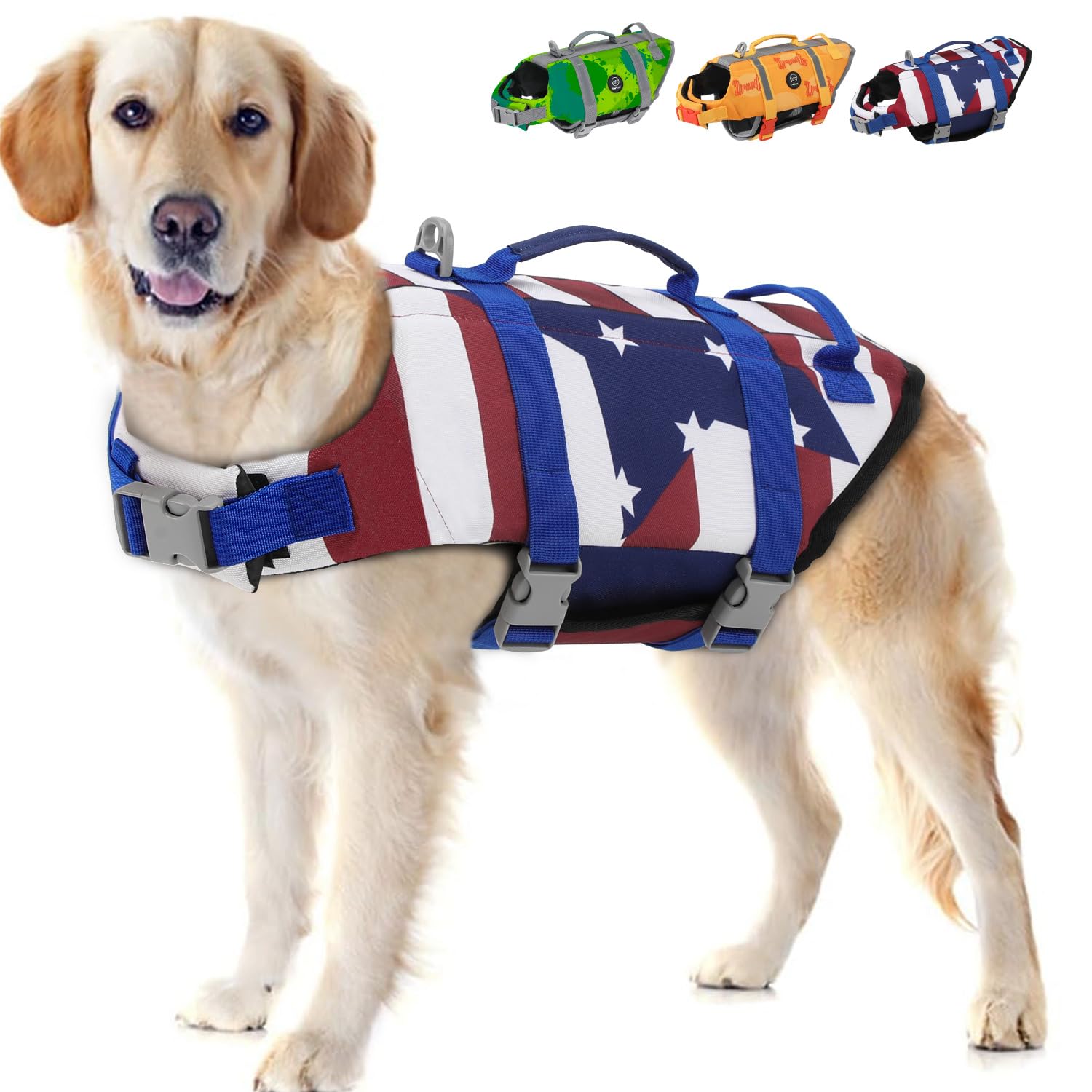 Colete Salva-vidas Para Cães Emust Dog Life Vests Swimming L