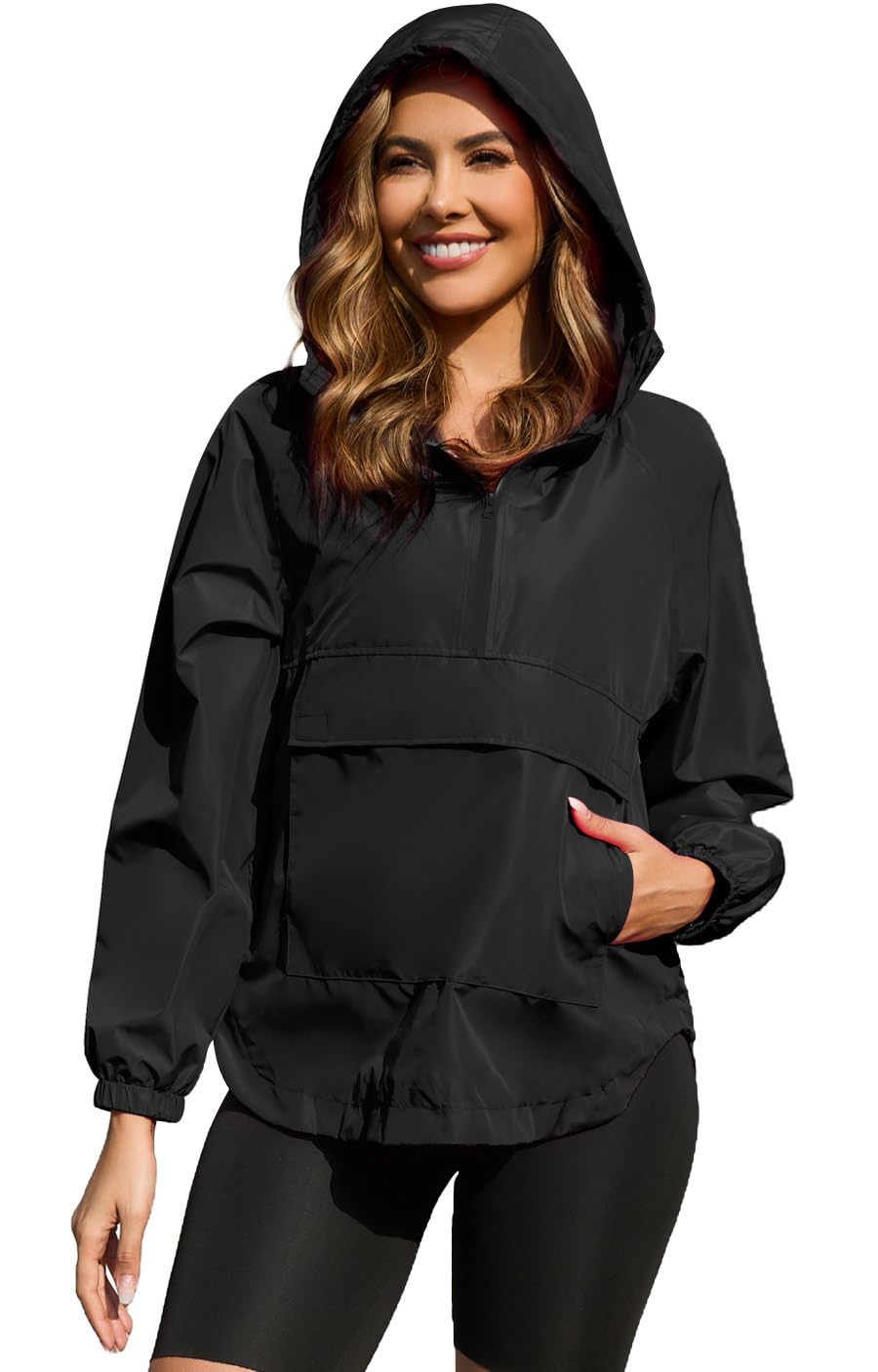 Capa De Chuva Penion Impermeável Leve E Corta-vento Preta