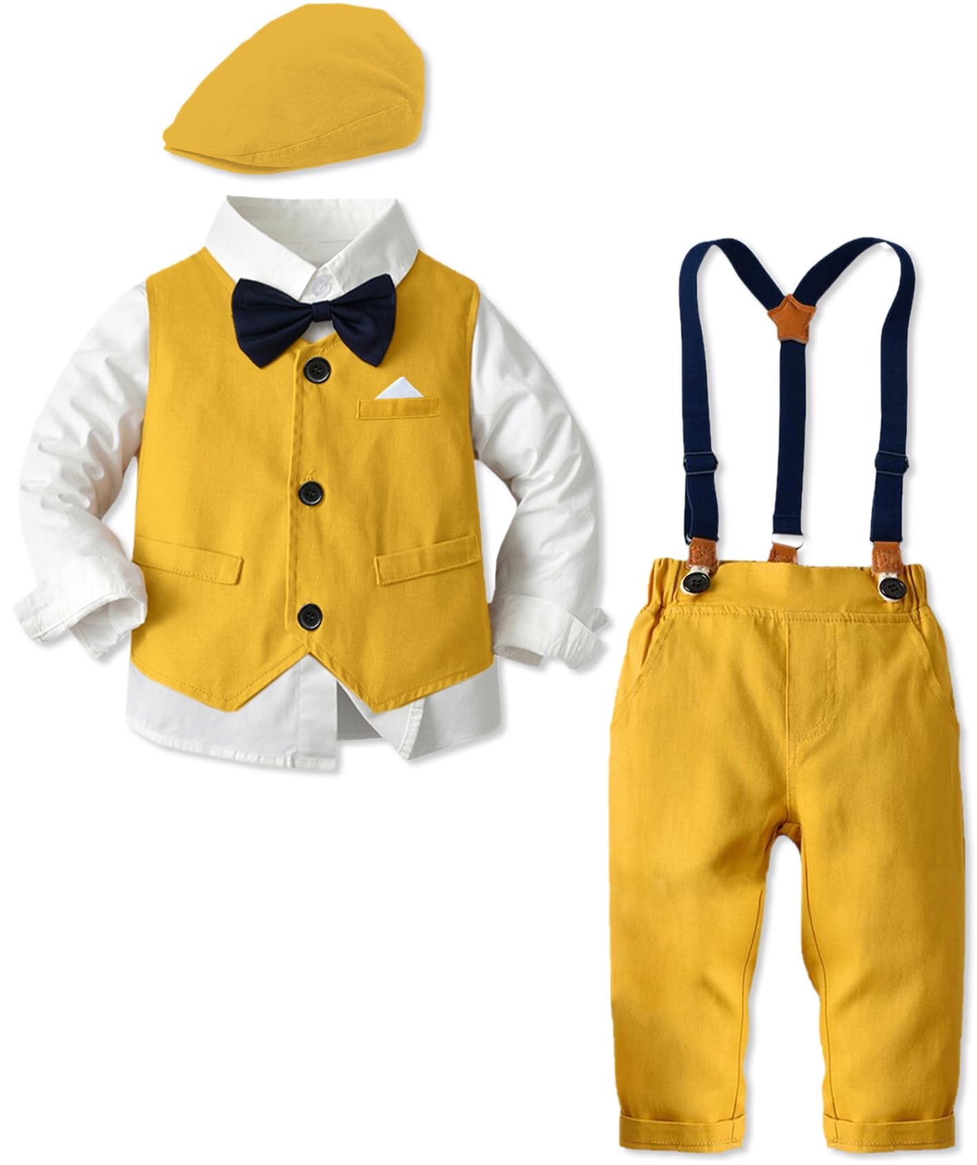 Conjunto De Roupas Sangtree Baby Boy Gentleman Dress Shirt E Calças 3-4t