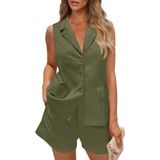 Roupas De 2 Peças: Coletes Casuais Femininos De Verão Prettygarden