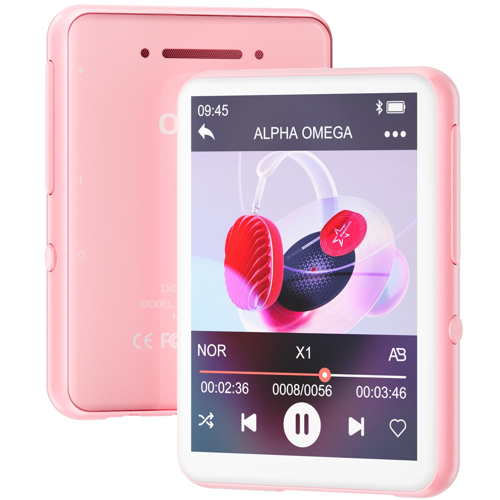 Leitor Mp3 Oilsky Bluetooth 5.4 128gb Com Tela Sensível Ao Toque De 2,4"